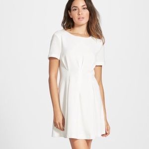 UO Pleated White Mini Dress